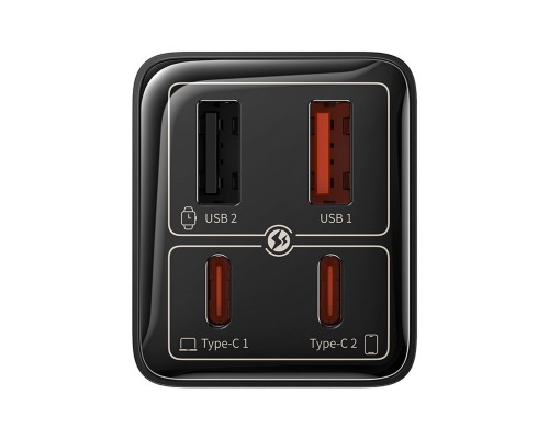 Мережевий зарядний пристрій Baseus GaN6 Pro Fast Charger 2C+2U 65W EU Cluster Black((With:Mini White Cable Type-C to Type-C 100W(20V/5A) 1m Black) (P10162701113-00) Мережевий зарядний пристрій Baseus GaN6 Pro Fast Charger 2C+2U 65W EU Cluster Black((With:Mini White Cable Type-C to Type-C 100W(20V/5A) 1m Black) (P10162701113-00)