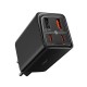 Мережевий зарядний пристрій Baseus GaN6 Pro Fast Charger 2C+2U 65W EU Cluster Black((With:Mini White Cable Type-C to Type-C 100W(20V/5A) 1m Black) (P10162701113-00)