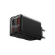 Мережевий зарядний пристрій Baseus GaN6 Pro Fast Charger 2C+2U 65W EU Cluster Black((With:Mini White Cable Type-C to Type-C 100W(20V/5A) 1m Black) (P10162701113-00)