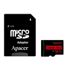 Карта пам'яті microSDXC (UHS-1) Apacer 128Gb class 10 V10 A1 R100MB/s (adapter SD) (AP128GMCSX10UB-R)