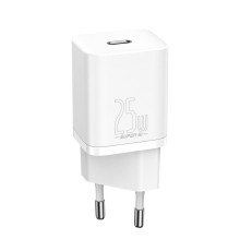 Мережевий зарядний пристрій Baseus Super Si Quick Charger 1C 25W EU White (CCSP020102)