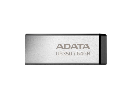 USB флеш накопичувач ADATA 64GB UR350 Silver-Black USB 3.2 (UR350-64G-RSR/BK) 