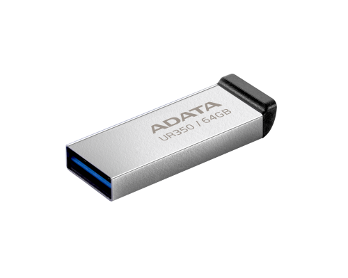 USB флеш накопичувач ADATA 64GB UR350 Silver-Black USB 3.2 (UR350-64G-RSR/BK) 