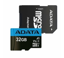 microSDHC (UHS-1) A-DATA Premier 32Gb Class 10 A1 (R-100Mb/s)  (adapter SD) (AUSDH32GUICL10A1-RA1) 