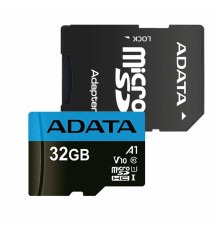 Карта пам'яті microSDHC (UHS-1) A-DATA Premier 32Gb Class 10 A1 (R-100Mb/s)  (adapter SD) (AUSDH32GUICL10A1-RA1)