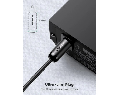 Дата кабель USB-C to USB-C 2.0m 60W US255 Black Gray Ugreen (50125)