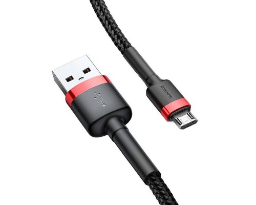 Дата кабель USB 2.0 AM to Micro 5P 1.0m Cafule 2.4A red+black Baseus (CAMKLF-B91)