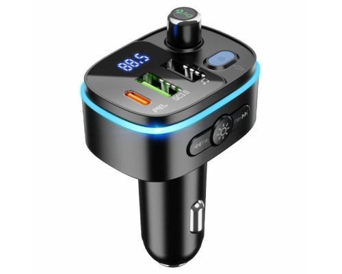 АЗП з FM-модулятором HOCO E62 Fast PD20W+QC3.0 car BT FM transmitter Black (6931474756299) АЗП з FM-модулятором HOCO E62 Fast PD20W+QC3.0 car BT FM transmitter Black (6931474756299)
