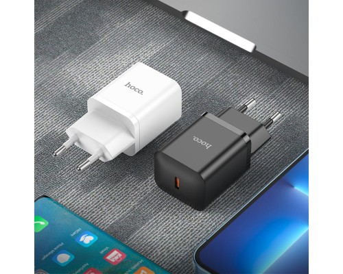 Мережевий зарядний пристрій HOCO N27 Innovative single port PD20W charger White (6931474783455) Мережевий зарядний пристрій HOCO N27 Innovative single port PD20W charger White (6931474783455)