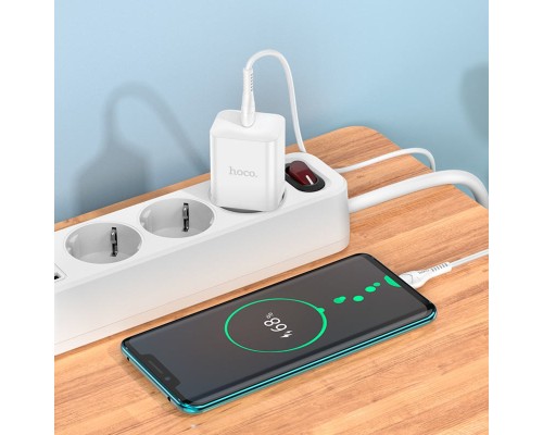 Мережевий зарядний пристрій HOCO N27 Innovative single port PD20W charger White (6931474783455) Мережевий зарядний пристрій HOCO N27 Innovative single port PD20W charger White (6931474783455)