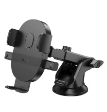 Автотримач для телефона HOCO H19 Mighty one-button car holder(center console) Black (6942007601580)