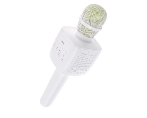 Портативна колонка HOCO BK5 Cantando karaoke microphone White (6931474742292)