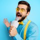 Портативна колонка HOCO BK5 Cantando karaoke microphone White (6931474742292)