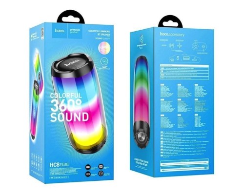Портативна колонка HOCO HC8 Pulsating colorful luminous wireless speaker Black (6931474752857) Портативна колонка HOCO HC8 Pulsating colorful luminous wireless speaker Black (6931474752857)