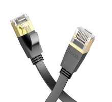 Мережевий кабель HOCO US07 General pure copper flat network cable(L=20M) Black (6931474780720)