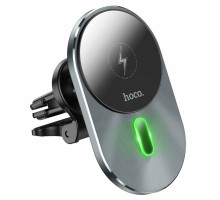 Автотримач для телефона з БЗП HOCO CA91 Magic magnetic wireless fast charging car holder Gray (6931474753465) 