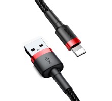 Кабель Baseus Cafule Cable USB For Lightning 2.4A 0.5m Red+Black (CALKLF-A19)