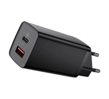 Мережевий зарядний пристрій Baseus GaN2 Lite Quick Charger C+U 65W EU Black (CCGAN2L-B01)