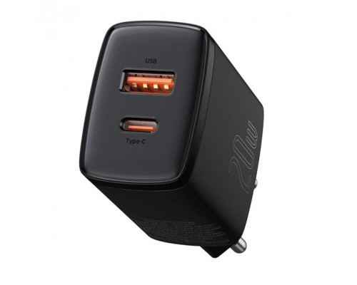 Мережевий зарядний пристрій Baseus Compact Quick Charger U+C 20W EU Black (CCXJ-B01) Мережевий зарядний пристрій Baseus Compact Quick Charger U+C 20W EU Black (CCXJ-B01)
