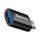 Адаптер Baseus Ingenuity Series Mini OTG Adaptor Type-C to USB-A 3.1 Black (ZJJQ000001) 