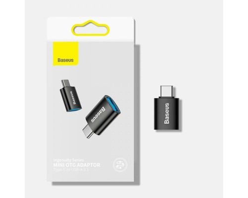 Адаптер Baseus Ingenuity Series Mini OTG Adaptor Type-C to USB-A 3.1 Black (ZJJQ000001) 