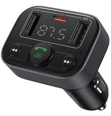 АЗП з FM-модулятором Baseus S-09 Lite Series Car FM Transmitter Cluster Black (C10762300113-00)