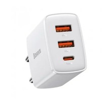 Мережевий зарядний пристрій Baseus Compact Quick Charger 2U+C 30W EU White (CCXJ-E02)