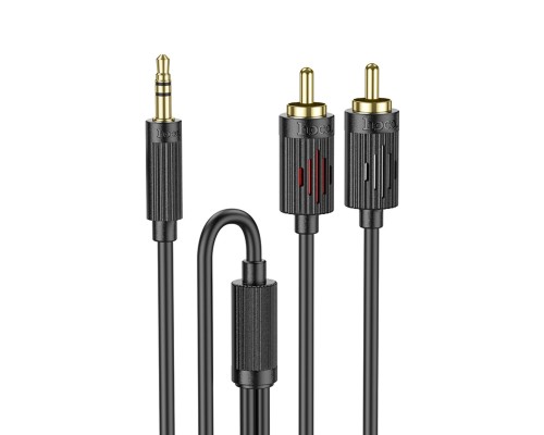 Аудiокабель HOCO UPA28 3.5 double lotus RCA audio cable Black (6942007607759) Аудiокабель HOCO UPA28 3.5 double lotus RCA audio cable Black (6942007607759)
