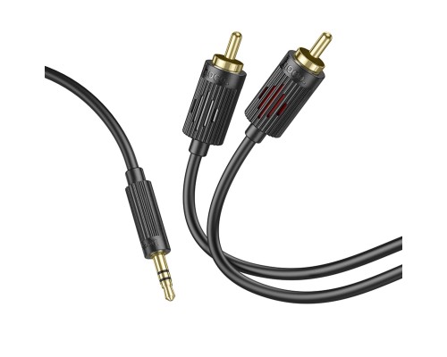 Аудiокабель HOCO UPA28 3.5 double lotus RCA audio cable Black (6942007607759) Аудiокабель HOCO UPA28 3.5 double lotus RCA audio cable Black (6942007607759)