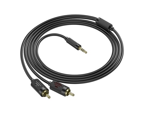 Аудiокабель HOCO UPA28 3.5 double lotus RCA audio cable Black (6942007607759) Аудiокабель HOCO UPA28 3.5 double lotus RCA audio cable Black (6942007607759)