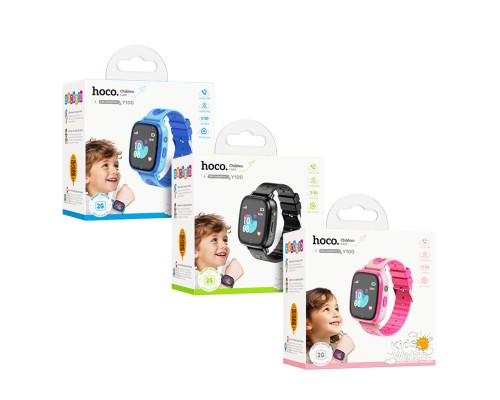 Дитячий смарт-годинник HOCO Y100 children watch with call function Black (6942007625623) Дитячий смарт-годинник HOCO Y100 children watch with call function Black (6942007625623)