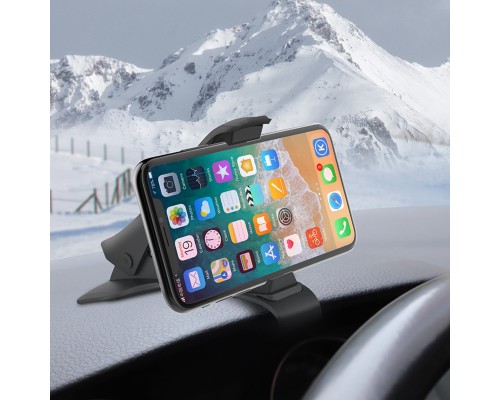 Тримач для мобільного HOCO CA50 In-car dashboard phone holder Black (6931474704344) Тримач для мобільного HOCO CA50 In-car dashboard phone holder Black (6931474704344)