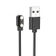 Бездротовий зарядний пристрій для смарт-годинника HOCO Y20 Smart sports watch charging cable Black Black (6942007619424)