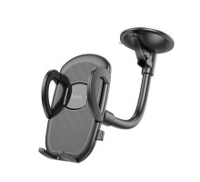 Автотримач для телефона HOCO H10 General car holder(windshield) Black (6931474791580) 
