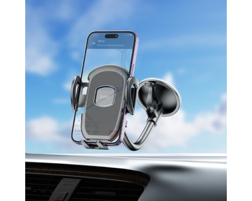 Автотримач для телефона HOCO H10 General car holder(windshield) Black (6931474791580) Автотримач для телефона HOCO H10 General car holder(windshield) Black (6931474791580)