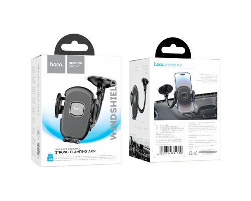 Автотримач для телефона HOCO H10 General car holder(windshield) Black (6931474791580) Автотримач для телефона HOCO H10 General car holder(windshield) Black (6931474791580)