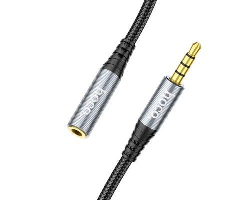 Аудiокабель HOCO UPA20 3.5 audio extension cable male to female (L=2M) Metal Gray (6931474762160) Аудiокабель HOCO UPA20 3.5 audio extension cable male to female (L=2M) Metal Gray (6931474762160)
