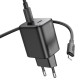 Мережевий зарядний пристрій HOCO N42 Elogiado dual-port PD45W(2C) charger set(C to iP) Black (6942007617109)