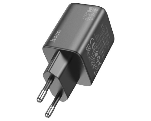 Мережевий зарядний пристрій HOCO N42 Elogiado dual-port PD45W(2C) charger set(C to iP) Black (6942007617109) Мережевий зарядний пристрій HOCO N42 Elogiado dual-port PD45W(2C) charger set(C to iP) Black (6942007617109)