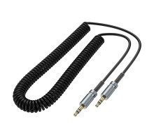 Аудiокабель HOCO UPA31 3.5mm male to 3.5mm male, TPU, 3m Black (6942007631235)