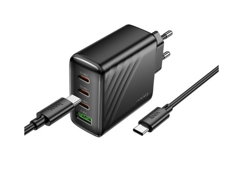 Мережевий зарядний пристрій HOCO CS27A Supply PD67W (3C1A) charger set (C to C)(EU) Black (6942007639842) Мережевий зарядний пристрій HOCO CS27A Supply PD67W (3C1A) charger set (C to C)(EU) Black (6942007639842)