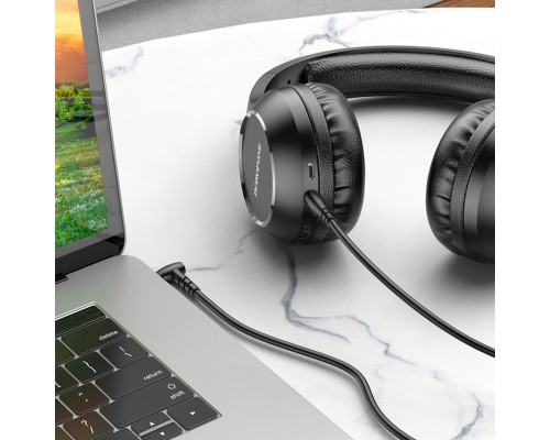Аудіокабель BOROFONE BL10 AUX audio cable 2m Black (6974443382181) Аудіокабель BOROFONE BL10 AUX audio cable 2m Black (6974443382181)