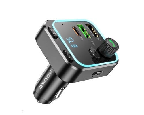 АЗП з FM-модулятором BOROFONE BC53 Highway PD20W+QC3.0 car BT FM transmitter 18W Black (6941991108457) АЗП з FM-модулятором BOROFONE BC53 Highway PD20W+QC3.0 car BT FM transmitter 18W Black (6941991108457)