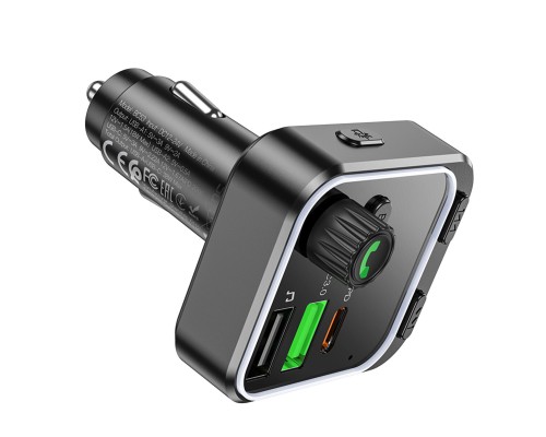 АЗП з FM-модулятором BOROFONE BC53 Highway PD20W+QC3.0 car BT FM transmitter 18W Black (6941991108457) АЗП з FM-модулятором BOROFONE BC53 Highway PD20W+QC3.0 car BT FM transmitter 18W Black (6941991108457)