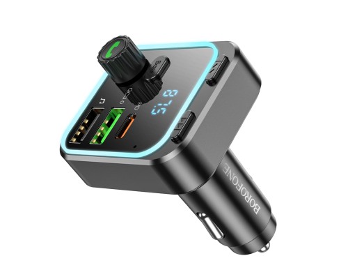 АЗП з FM-модулятором BOROFONE BC53 Highway PD20W+QC3.0 car BT FM transmitter 18W Black (6941991108457) АЗП з FM-модулятором BOROFONE BC53 Highway PD20W+QC3.0 car BT FM transmitter 18W Black (6941991108457)