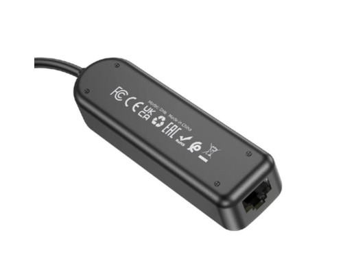 Адаптер Borofone DH6 Erudite 4-in-1 100 Mbps Ethernet Adapter(USB to USB2.0*3+RJ45)(L=1.2M) Black (6941991104275) Адаптер Borofone DH6 Erudite 4-in-1 100 Mbps Ethernet Adapter(USB to USB2.0*3+RJ45)(L=1.2M) Black (6941991104275)