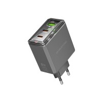 Мережевий зарядний пристрій BOROFONE BAS34A Treasure PD65W(2C1A) charger(EU) Black (6941991110740)