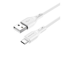 Кабель BOROFONE BX66 Wide way silicone charging data cable for Micro White (6974443382433)