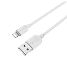 Кабель BOROFONE BX14 USB to iP 2.4A, 2m, PVC, TPE connectors, White (6957531090007)