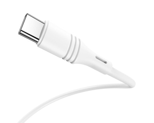 Кабель BOROFONE BX43 USB to Type-C 3A, 1m, PVC, PVC connectors, White (6931474735607)